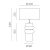   Almeria Table lamp 8213 Shine Black, LED E27 15W, CL.II, MULTI-PACK, Cable swith