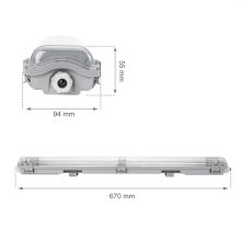 LIMEA LED Fénycső Armatúra 2X60CM IP65