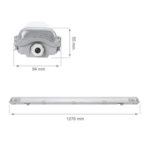 LIMEA LED Fénycső Armatúra 2X120CM IP65