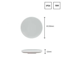 NYMPHEA Fekete & Fehér RINGS 18W CW 230V 115ST IP54 FI250X52 Fehér/Fekete Kerek