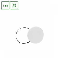   NYMPHEA Fekete & Fehér RINGS 18W WW 230V 115ST IP54 FI250X52 Fehér/Fekete Kerek