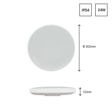 NYMPHEA Fekete & Fehér RINGS 24W WW 230V 115ST IP54 FI320X52 Fehér/Fekete Kerek