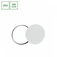 NYMPHEA Fekete & Fehér RINGS 32W CW 230V 115st IP54 IK04 FI380x55 Fehér / Fekete Kerek .Mozgás érzékelővel