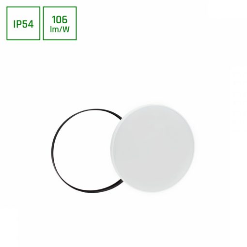 NYMPHEA Fekete & Fehér RINGS 32W NW 230V 115ST IP54 FI320X52 Fehér/Fekete Kerek