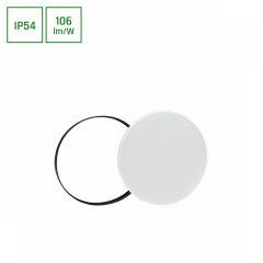   NYMPHEA Fekete & Fehér RINGS 32W WW 230V 115st IP54 IK04 FI380x55 Fehér / Fekete Kerek .Mozgás érzékelővel