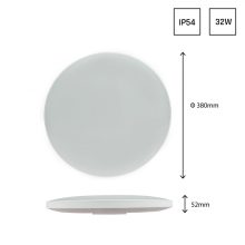NYMPHEA Fekete & Fehér RINGS 32W WW 230V 115ST IP54 FI320X52 Fehér/Fekete Kerek