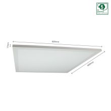 ALGINE DUO 2 IN1 PANEL 30W NW 230V 120ST IP20 IK06 600X600X17MM Fehér 5 év Garancia Tápegység INTEGRATED
