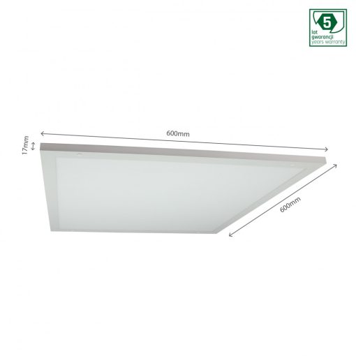 ALGINE DUO 2 IN1 PANEL 30W NW 230V 120ST IP20 IK06 600X600X17MM Fehér 5 év Garancia Tápegység INTEGRATED