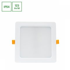   DURE 3 Mélysugárzó 18W WW 230V 110fok IP54 IK06 168X168X34 Fehér Négyzet Beépített tápegység