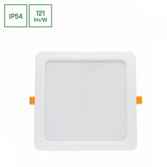   DURE 3 Mélysugárzó 24W WW 230V 110fok IP54 IK06 220X220X34 Fehér Négyzet Beépített tápegység