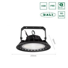 PLATEO 3 Csarnokvilágító 100W NW 230V 90fok IP65 IK08 270X160MM Fekete 5 év Garancia DALI