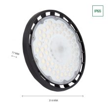 PLATEO SUN 2 Csarnokvilágító 200W NW 230V 90fok IP65 IK07 314X77MM Fekete