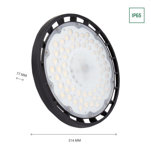PLATEO SUN 2 Csarnokvilágító 200W NW 230V 90fok IP65 IK07 314X77MM Fekete