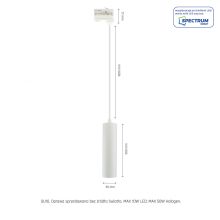 MADARA MINI II GU10 Függesztett , TRACK 3F 230V IP20 FI55*200MM Fehér