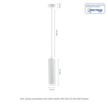 MADARA MINI RING GU10 Függesztett BASE 230V IP20 FI55*200MM Fehér
