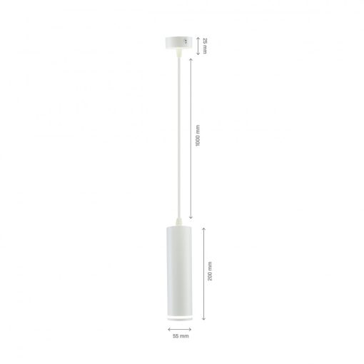 MADARA MINI RING GU10 Függesztett BASE 230V IP20 FI55*200MM Fehér
