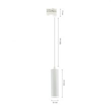MADARA MINI RING GU10 Függesztett , TRACK 3F 230V IP20 FI55*200MM Fehér