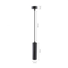 MADARA MINI II GU10 Függesztett BASE 230V IP20 FI55*200MM Fekete