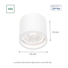 CHLOE AR111 GU10 IP65 Kerek Fehér