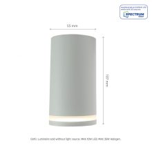 CHLOE RING NATYNKOWA GU10 230V IP20 FI55*107MM Fehér