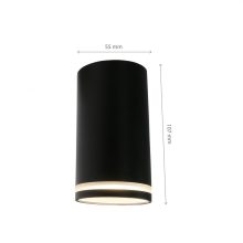 CHLOE RING NATYNKOWA GU10 230V IP20 FI55*107MM Fekete