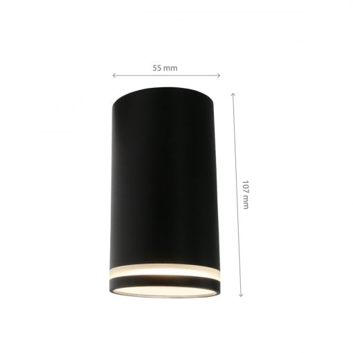 CHLOE RING NATYNKOWA GU10 230V IP20 FI55*107MM Fekete