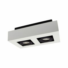   MIRORA GU10 X2 Süllyesztett GU10 250V IP20 255X145X85MM Fehér Fekete RECTANGLE Szabályozott szem