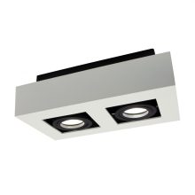 MIRORA GU10 X2 Süllyesztett GU10 250V IP20 255X145X85MM Fehér Fekete RECTANGLE Szabályozott szem