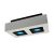   MIRORA GU10 X2 Süllyesztett GU10 250V IP20 255X145X85MM Fehér Fekete RECTANGLE Szabályozott szem