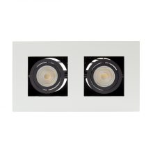 MIRORA GU10 X2 Süllyesztett GU10 250V IP20 255X145X85MM Fehér Fekete RECTANGLE Szabályozott szem