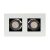   MIRORA GU10 X2 Süllyesztett GU10 250V IP20 255X145X85MM Fehér Fekete RECTANGLE Szabályozott szem