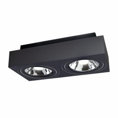  MIRORA AR111 X2 Süllyesztett GU10 250V IP20 293X145X85MM Fekete RECTANGLE Szabályozott szem