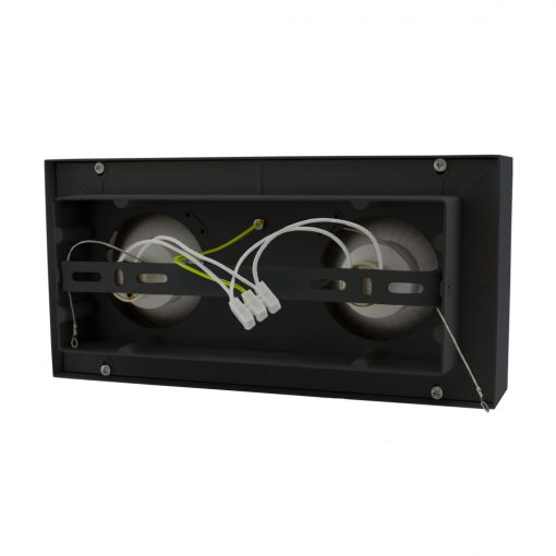 MIRORA AR111 X2 Süllyesztett GU10 250V IP20 293X145X85MM Fekete RECTANGLE Szabályozott szem