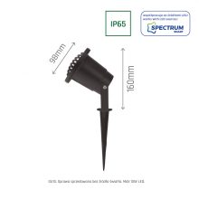 FLORI GU10 ALU RAY 250V IP65 98X160MM Fekete SPIKE, REGUÉvED