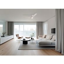 Brisa Ceiling Fan 2503/52 White/Opal, LED 15W 3000K 1140lm + MOTOR DC 30W, CRI80 CL.I, Remote control