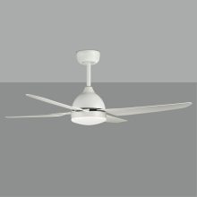 Barine Ceiling Fan 2506/52 DC Matt White/Opal, LED 24W 2300lm + MOTOR DC 32W, CRI80 CL.I, Step dimmable Kelvin 3000-4000-6000, Dimmable intensity, Remote control