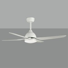   Barine Ceiling Fan 2506/52 DC Matt White/Opal, LED 24W 2300lm + MOTOR DC 32W, CRI80 CL.I, Step dimmable Kelvin 3000-4000-6000, Dimmable intensity, Remote control