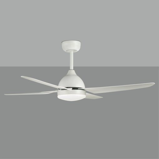 Barine Ceiling Fan 2506/52 DC Matt White/Opal, LED 24W 2300lm + MOTOR DC 32W, CRI80 CL.I, Step dimmable Kelvin 3000-4000-6000, Dimmable intensity, Remote control