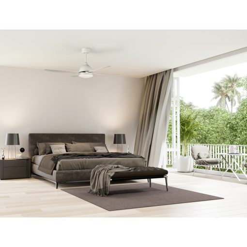 Barine Ceiling Fan 2506/52 DC Matt White/Opal, LED 24W 2300lm + MOTOR DC 32W, CRI80 CL.I, Step dimmable Kelvin 3000-4000-6000, Dimmable intensity, Remote control