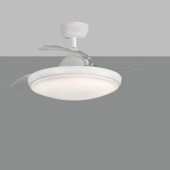   Zonda Ceiling Fan 2514/42 Matt White/Opal, LED 47W 4000lm + MOTOR DC 33W, CRI80 CL.I IP44, Step dimmable Kelvin 3000-4000-6000, Remote control