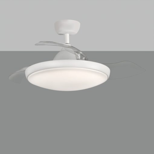 Zonda Ceiling Fan 2514/42 Matt White/Opal, LED 47W 4000lm + MOTOR DC 33W, CRI80 CL.I IP44, Step dimmable Kelvin 3000-4000-6000, Remote control