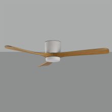 Siroco Ceiling Fan 2519/52 White/Light Walnut, MOTOR DC 35W, CL.I, Remote control