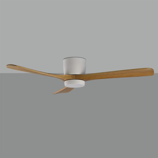 Siroco Ceiling Fan 2519/52 White/Light Walnut, MOTOR DC 35W, CL.I, Remote control