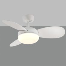 Bise Ceiling Fan 2521/36 White/Beech, LED 22W 2200lm + MOTOR DC 35W, CRI80 CL.I, Step dimmable Kelvin 3000-4000-6500, Remote control