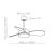   Bise Ceiling Fan 2521/36 White/Beech, LED 22W 2200lm + MOTOR DC 35W, CRI80 CL.I, Step dimmable Kelvin 3000-4000-6500, Remote control