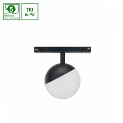   SYSTEM SHIFT - GLOBE, Gömb track lámpa 100x148mm 5W 165fok Fekete 5 év Garancia