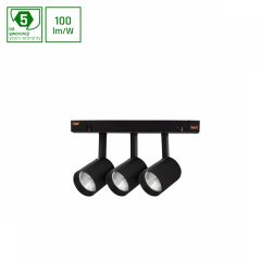   SYSTEM SHIFT - SPOT X3 track lámpa 123x38x95mm 10W 24fok Fekete 5 év Garancia