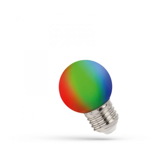 LED Kisgömb G45 E-27 230V 1W RGB PCV SPECTURM
