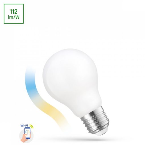 LED GLS A60 5W COG 230V CCT+DIM Opál WI-FI SPECTRUM SMART