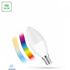   LED Gyertya C38 4,9W E-14 230V RGBW+CCT+DIM BTM SPECTRUM SMART EASY SMART